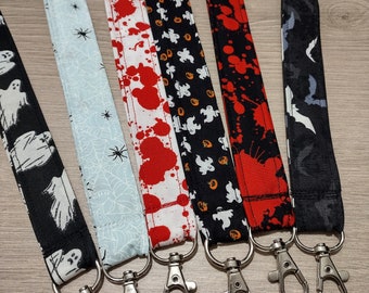 Horror Theme Lanyards - Spooky Halloween ID Badge Holders - Multiple Choices - Classic Halloween