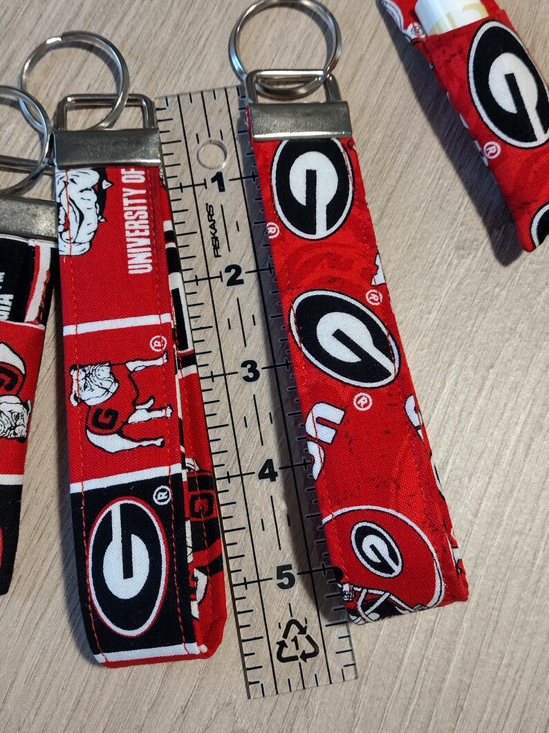 University of Georgia key fob - UGA key chain - Bulldogs Wristlet image 3