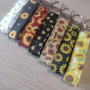 Sunflowers Key Fob - Floral Wristlets - Flower Key Chain