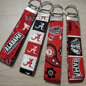 Alabama key fob - Crimson Tide key chain - U of A wristlet - Lip Balm Holders