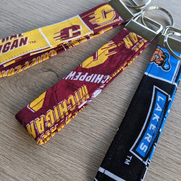 Your Choice WMU, CMU,  or GVSU key fob/key chain