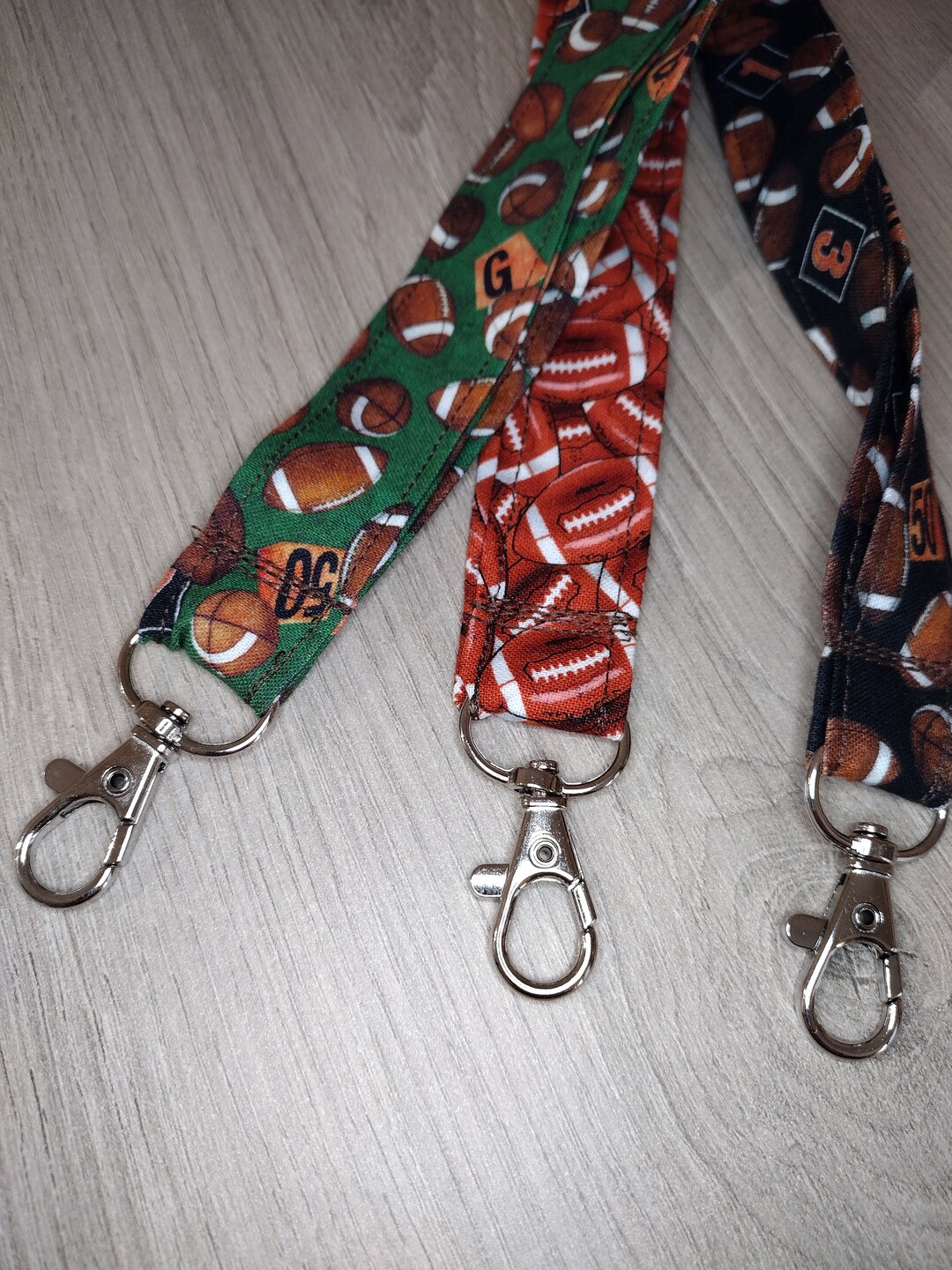 Football Lanyards Gridiron ID Badge Holders Great Gift for Etsy