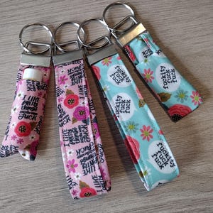 Pretty Sweary Key Fobs - Adult Language Key Chains - Swearing Wristlet