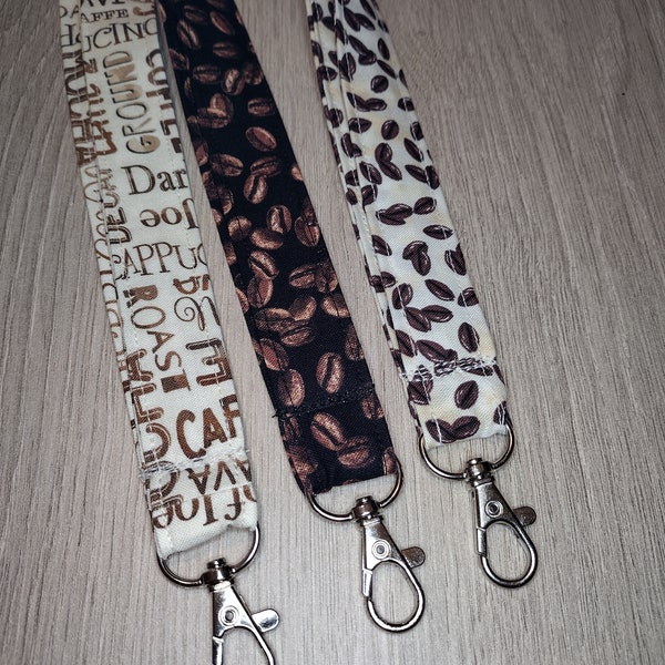 Coffee Lovers Lanyards Coffee Beans ID Badge Holder - Your Choice!