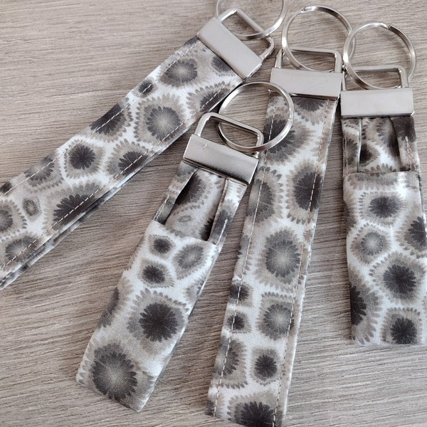 Petoskey Stone Key Fobs Wristlets Key Chain - Petoskey Stone Lip Balm Holder Key Chain