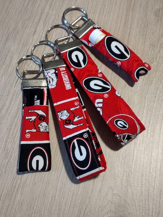 University of Georgia key fob - UGA key chain - Bulldogs Wristlet