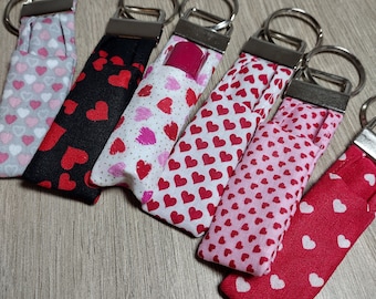 Valentine's Day Lip Balm Holders - Hearts Party Favors and Treats Key Chain - Your choice