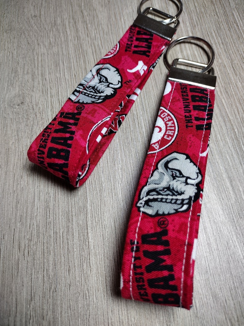Alabama Key Fob Crimson Tide Key Chain U of A Wristlet - Etsy