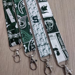 MSU  lanyards - Your Choice! - Four Choices - Spartan ID Badge Holder