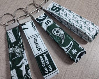 MSU Key Fobs - Spartan Wristlets - Four Choices!