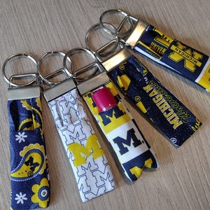 U of M Lip Balm Holders - Michigan Keychain - Five Choices!