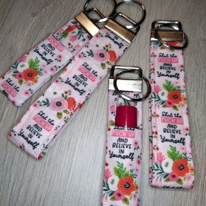 Sweary STFU Key Fob: Floral Adult Language Keychain