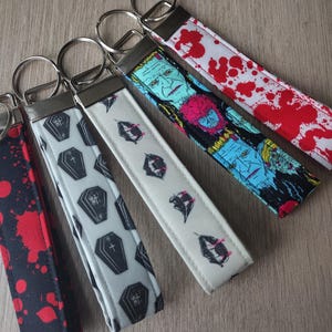 Halloween Key Fobs - Bloody Key Chains - Horror Movie Wristlets - Classic Collection