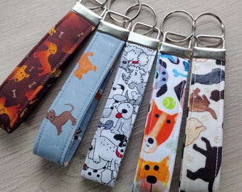 Dogs Key Fobs - Puppy Key Chain - Doggie Wristlet - Series 2 - Multiple Choices!