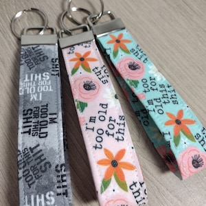 Sweary Key Fob Wristlet: Funny Adult Language Lip Balm Holder Keychain