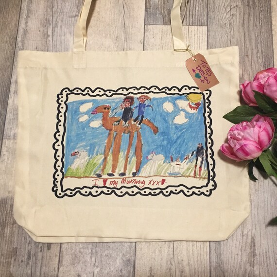 Your child's Artwork On A Tote Bag Children's Art Etsy