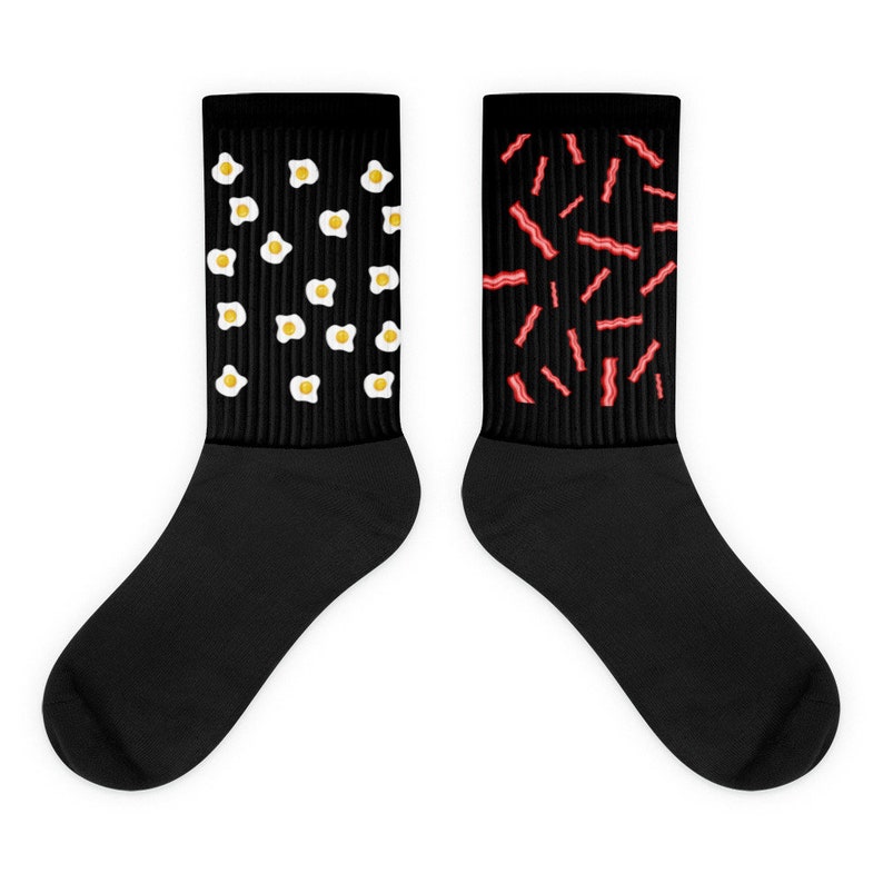 Food Socks Father/'s Day Socks Brunch Socks Breakfast Socks Gift for Him Socks Groom Socks Wedding Socks Bacon /& Eggs Socks