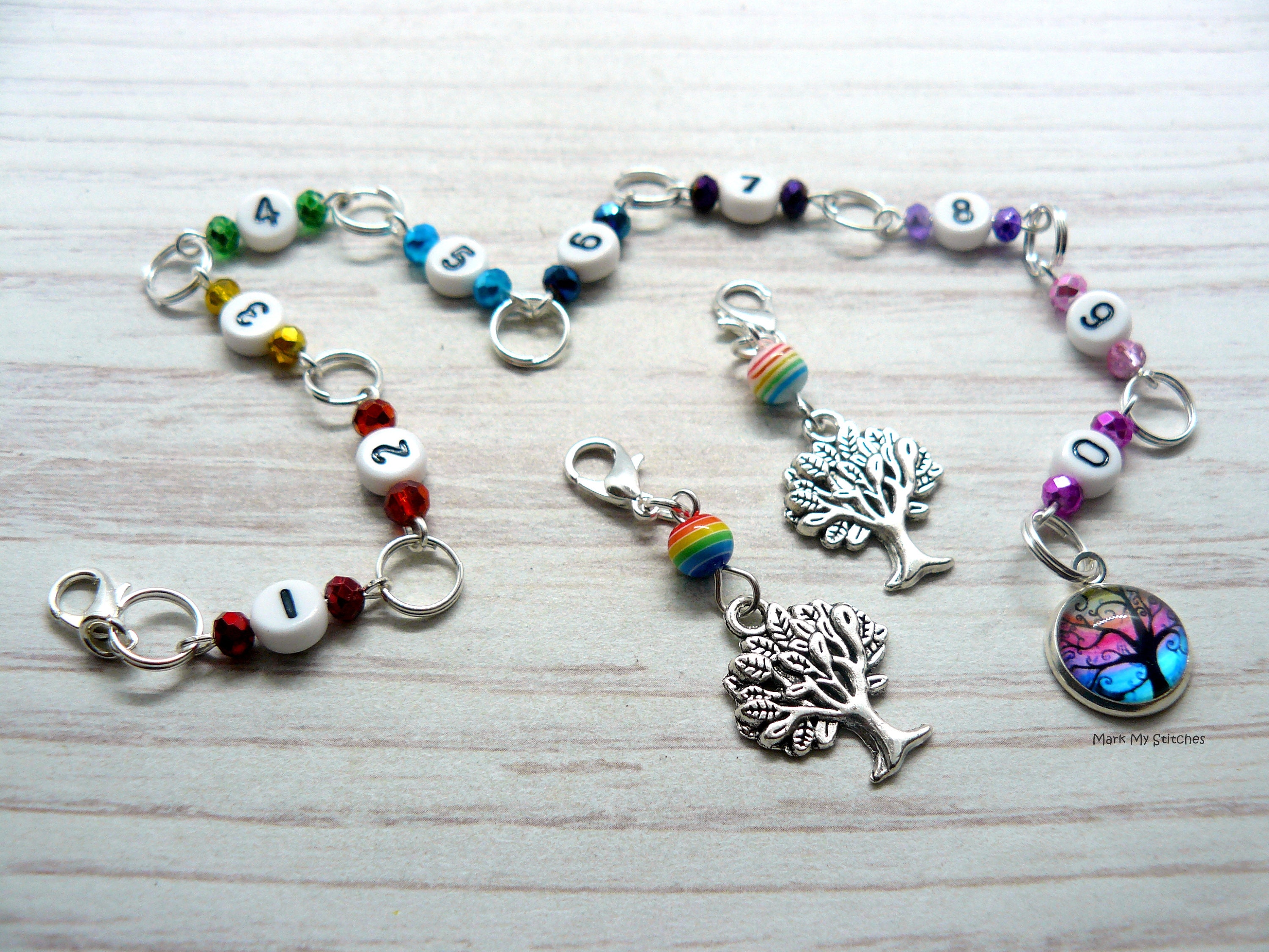 Stitch Markers Crochet Sewing & Fiber Number Stitch Markers Abacus Row Counter Gift for Knitters