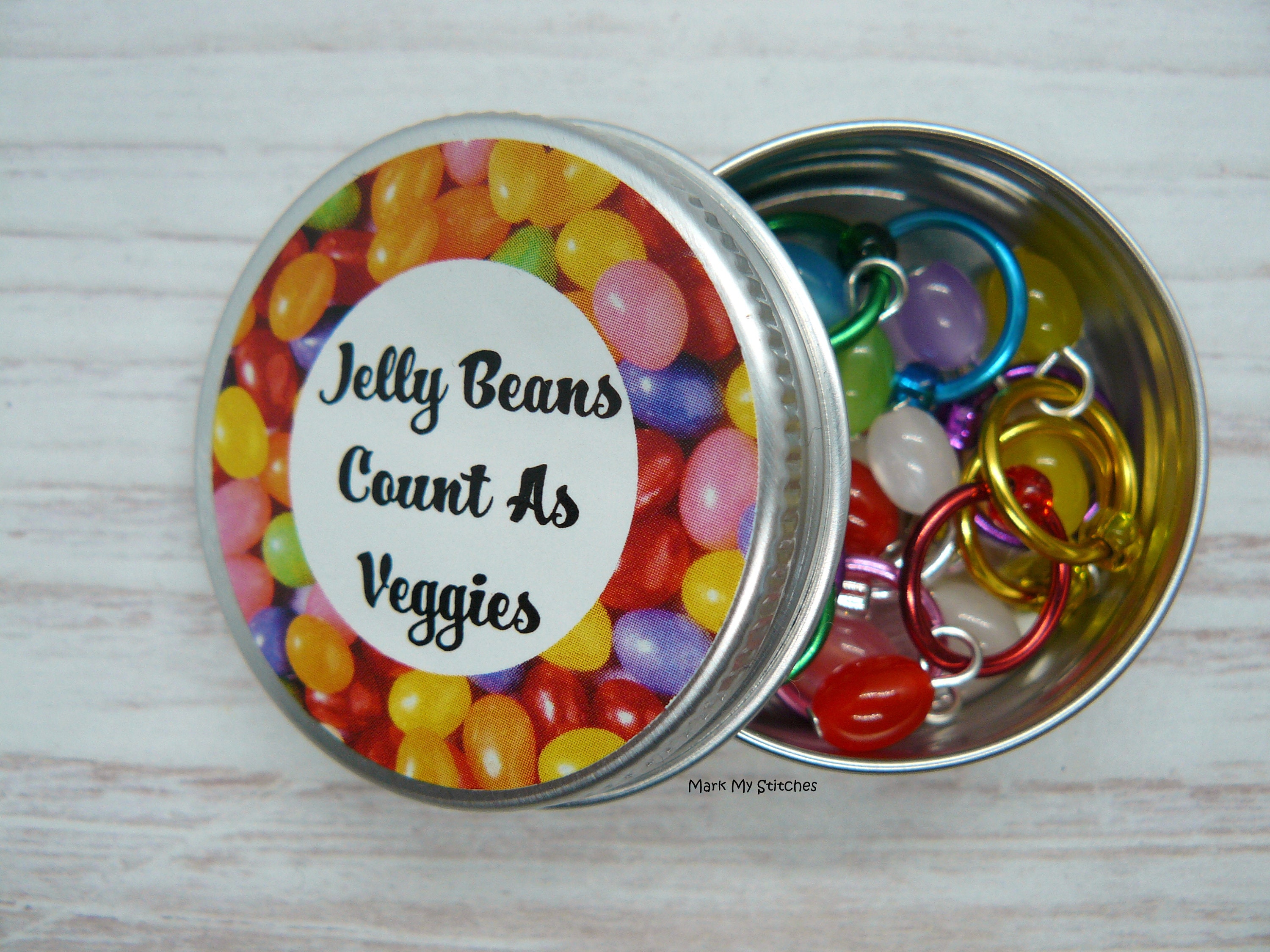 Jelly Beans Count as Veggies Snagfree Ring Stitch Markers Etsy Australia