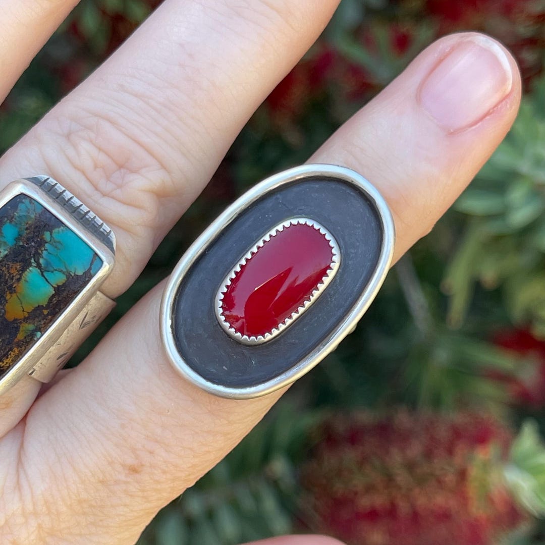 Rosarita Shadow Box Ring, Handmade Sterling Silver Bohemian Jewelry ...