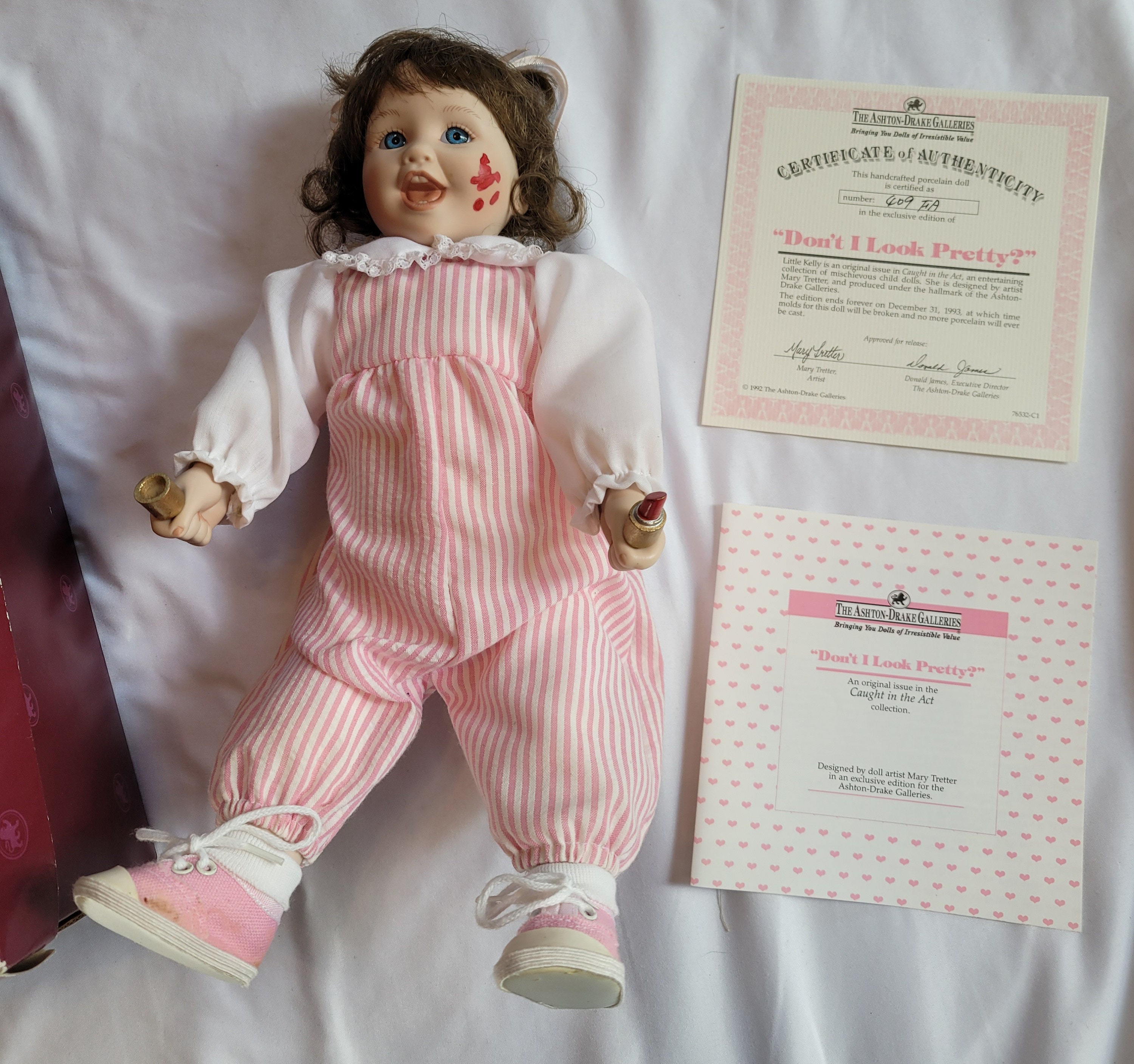 Ashton-drake Porcelain Doll, Caught in the Act - Original