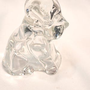 1940s Vintage Clear Depression Federal Glass Mopey Puppy Dog Candy