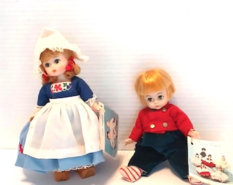 Vintage Pair of 1970s Madame Alexander Dolls - Netherlands