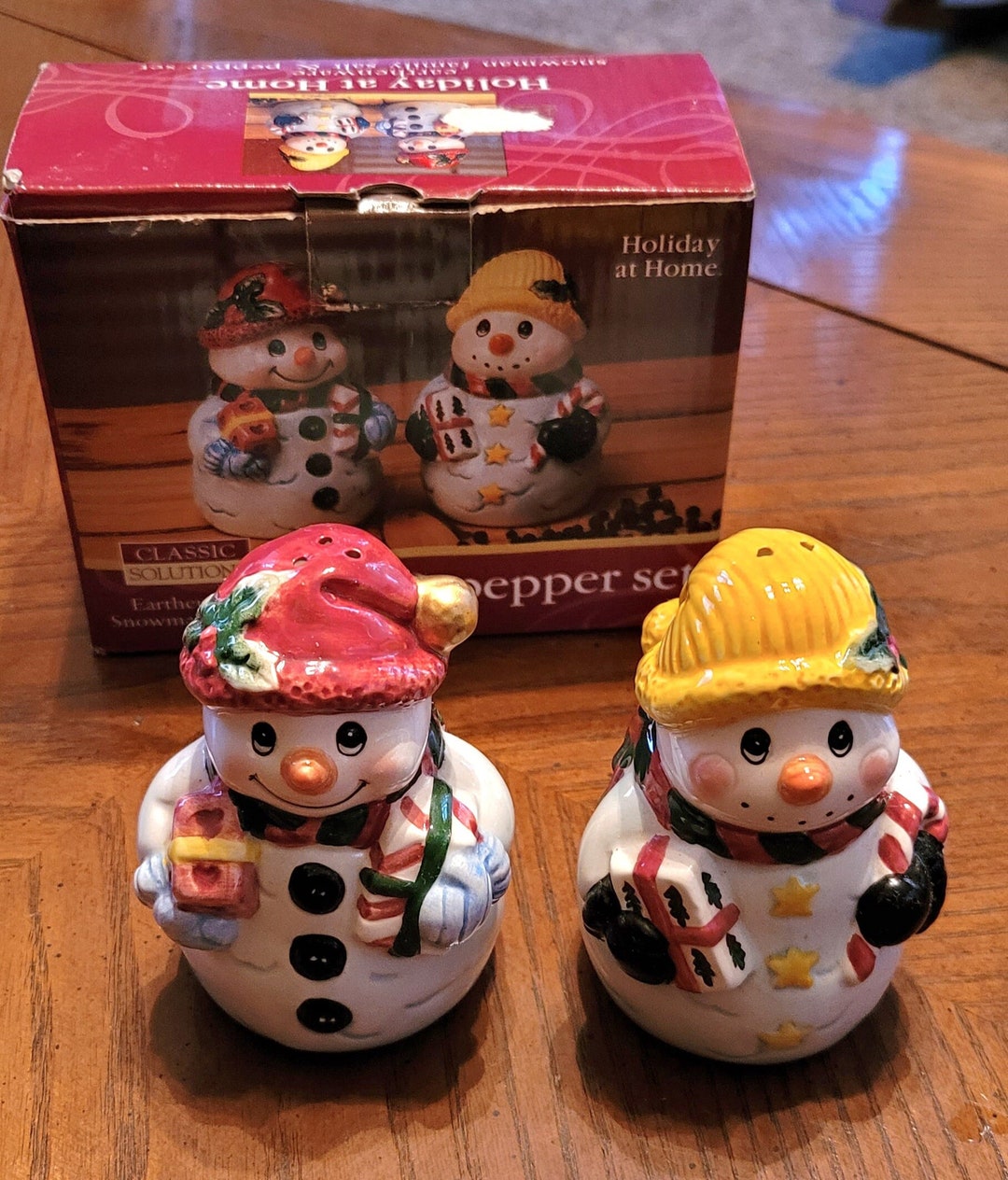Snowmen Salt and Pepper Shakers Vintage excellent Condition Etsy