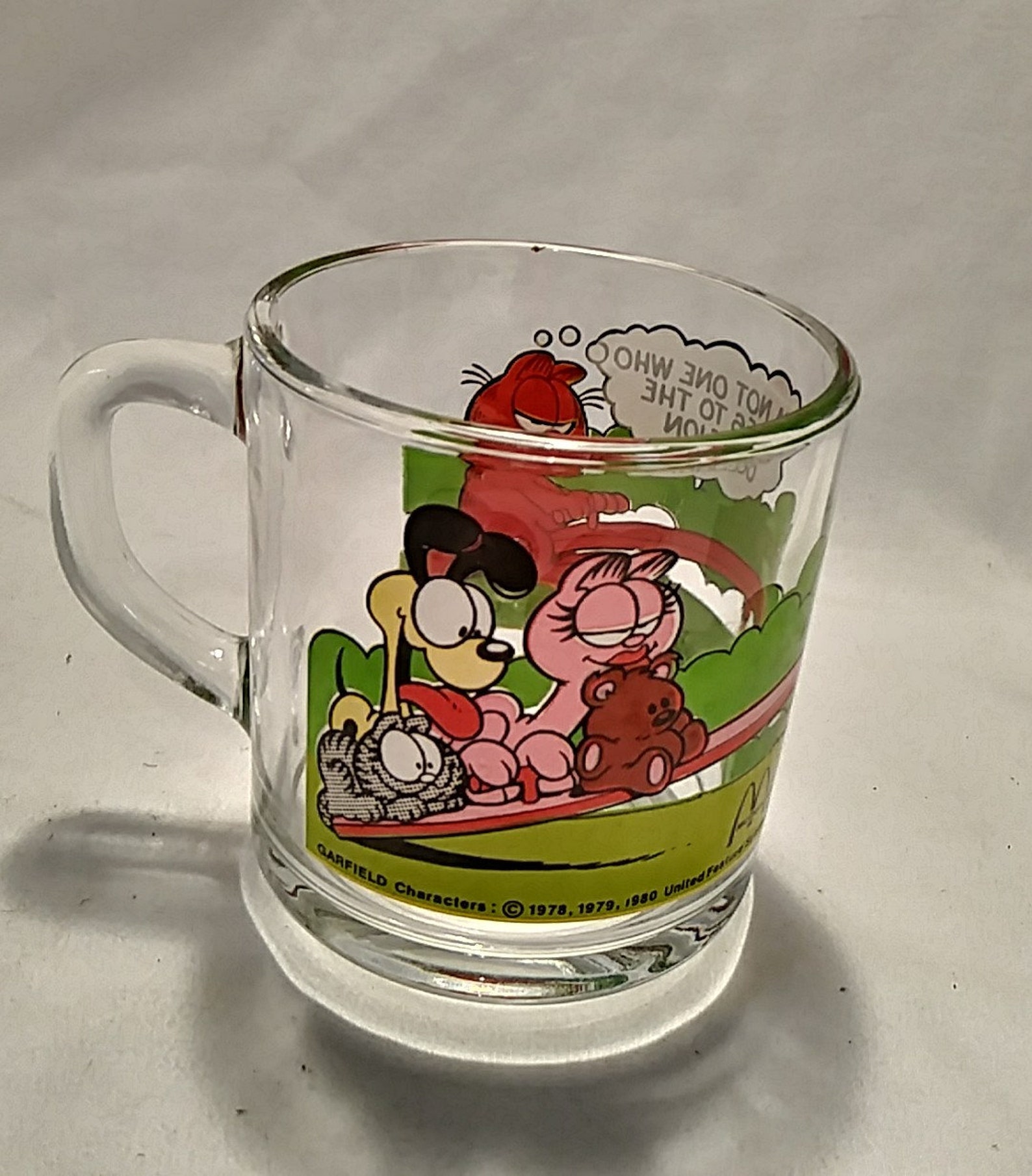 Garfield Mug Vintage McDonalds Vintage Glass Collectible Etsy