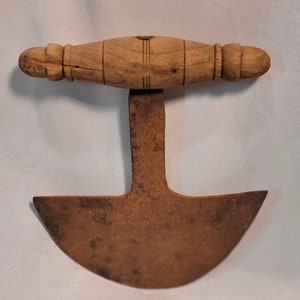 19th Century Herb Chopper - Wooden Handle - Great Display - Antique - Collectible - Primitive - Farmhouse Kitchen