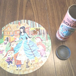 SALE! Vintage 1960&#39;s Snow White Round Puzzle - Rare