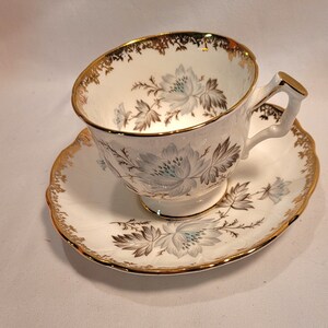 Ainsley Tea Cup and Saucer - 1950s - Caroline Pattern