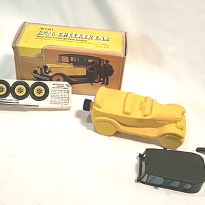 Vintage 1970&#39;s Avon 1926 Checker Cab with Box - Empty - With Stickers - Collectible