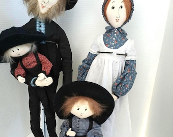 Vintage P Buckley Moss Americsn Artist Lancaster Cloth Dolls