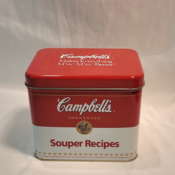 Campbell Soup Recipe Tin - Vintage - Great Shape - Empty - 6" x 5"