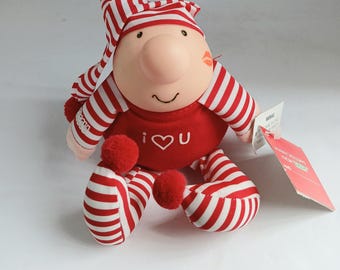 Vintage Valentine Ziggy Plush – American Greetings 1989, 7"