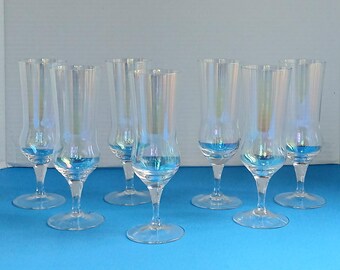 Copas de champán vintage iridiscentes - Copas de boda - Copas para parfait - Juego de 7