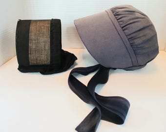 Vintage Amish Woman and Child Caps - Used Condition - Decor Use