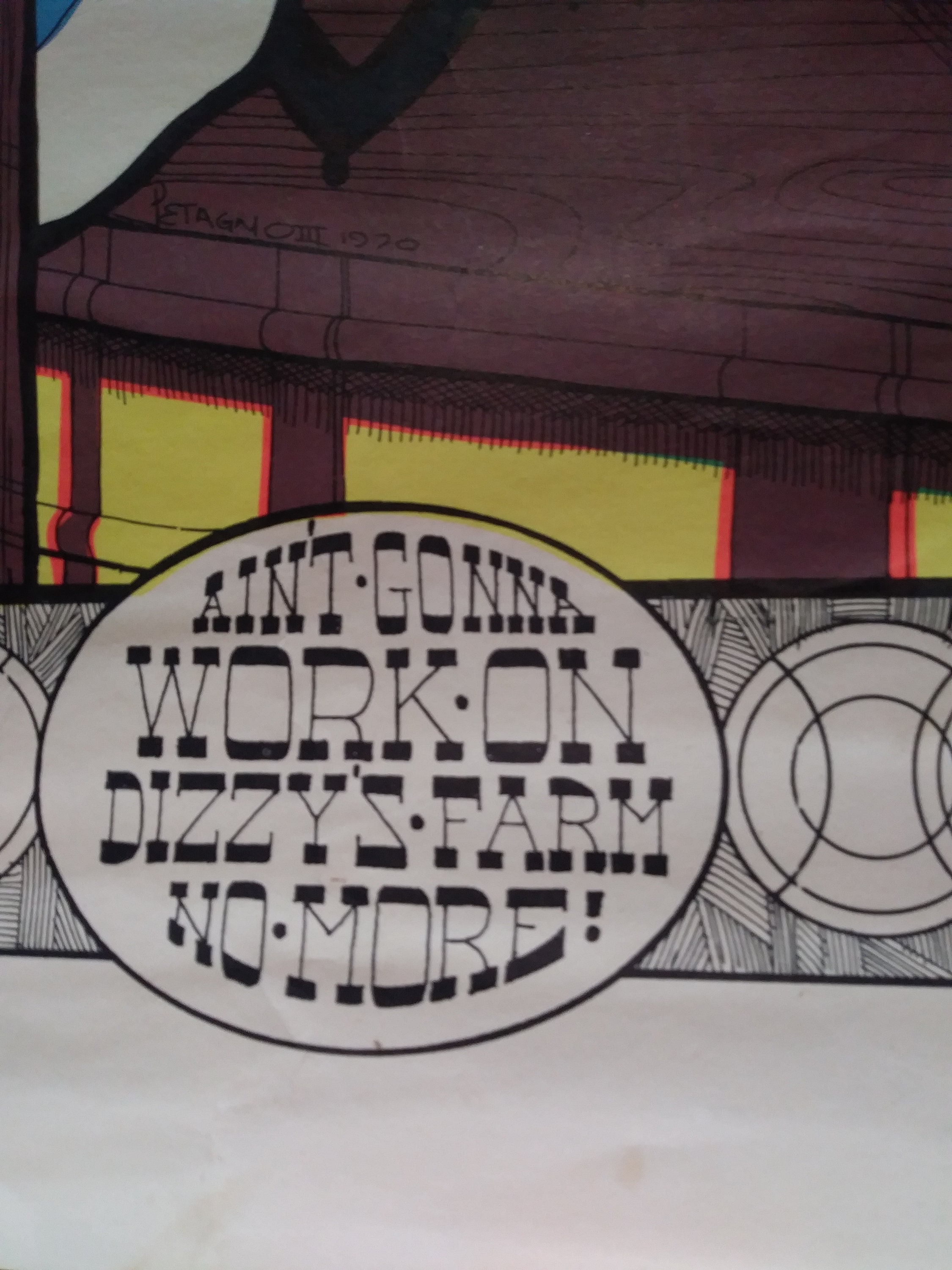 Rare 1970 Hookah Blacklight Poster 