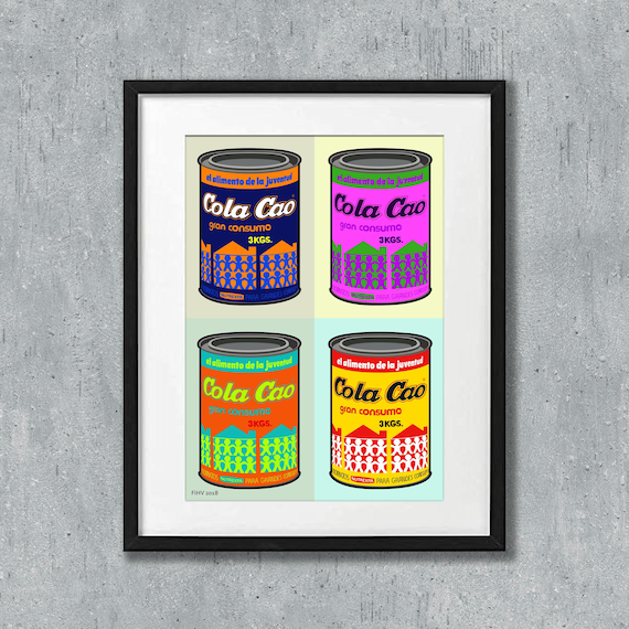 Warming Cola Cao Hot Chocolate Poster - Warhol Inspired - Etsy