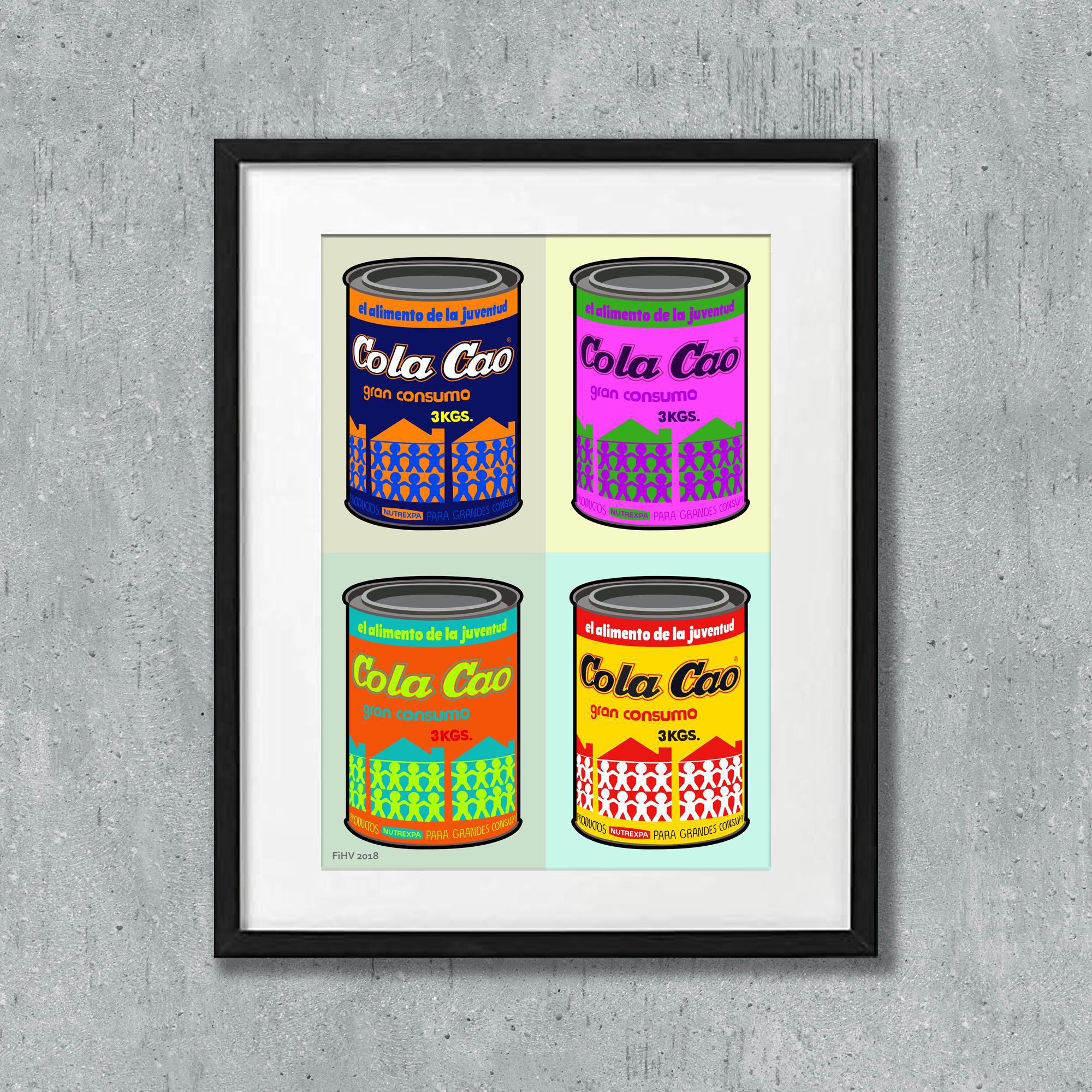 Warming Cola Cao Hot Chocolate Poster - Warhol Inspired - Etsy