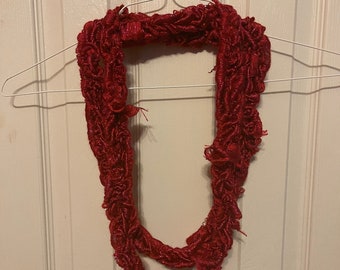 Red winter infinity scarf