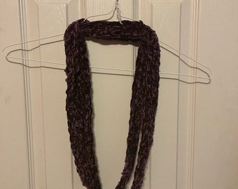 Purple winter infinity scarf