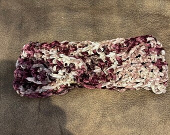 Pink, purple, and brown twisted headband