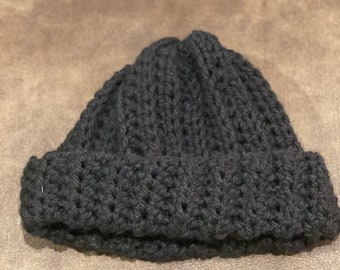 Black winter beanie perfect for Christmas and winter