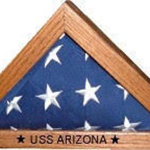 Memorial Flag Display Case for 5x9 to 5x10 memorial sized image 3