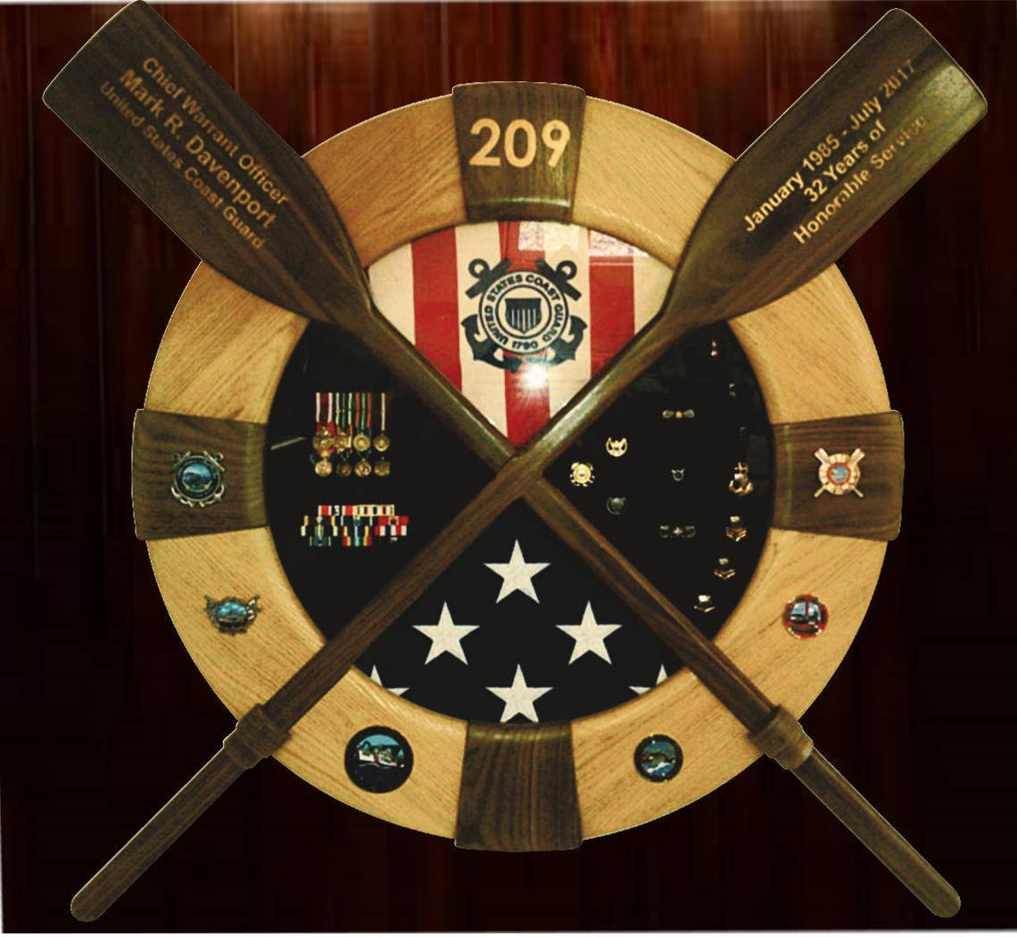 USCG Surfman Shadow Box Display Etsy