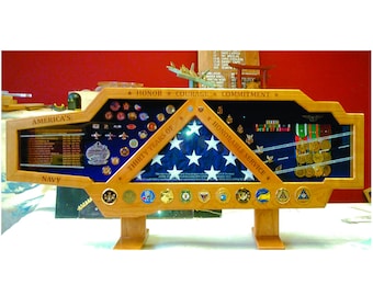 Aircraft Carrier  Shadow Box Display Case