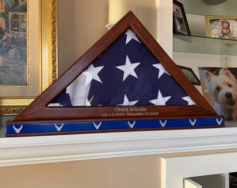 Memorial Flag Display Case (for 5x9 to 5x10 memorial sized flags)