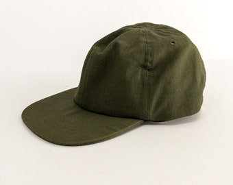 vintage mid-century military OLIVE drab vintage fitted hat -- great condition - size 7 1/8 fitted hat